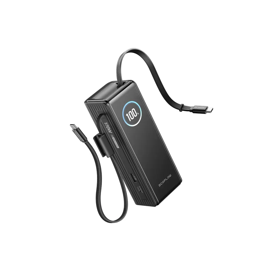 Павербанк EcoFlow RAPID Power Bank з кабелями 25000mAh чорний — Photo 3