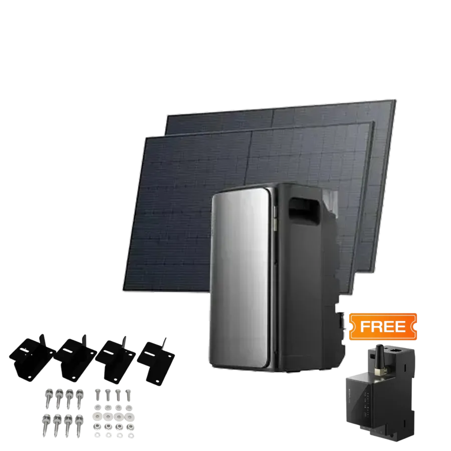 Комплект EcoFlow STREAM ULTRA/Solar Panel 2*400/Система креплений EcoFlow Rigid Solar Panel Mounting Feet/Умный счетчик Smart Meter