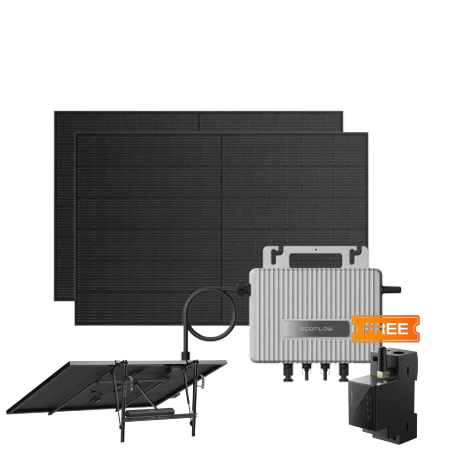 Комплект EcoFlow STREAM Microinverter/2*400W Rigid Solar Panel Combo/Умный счетчик Smart Meter/2*Автоматический солнечный трекер EcoFlow Single Axis Solar Tracker