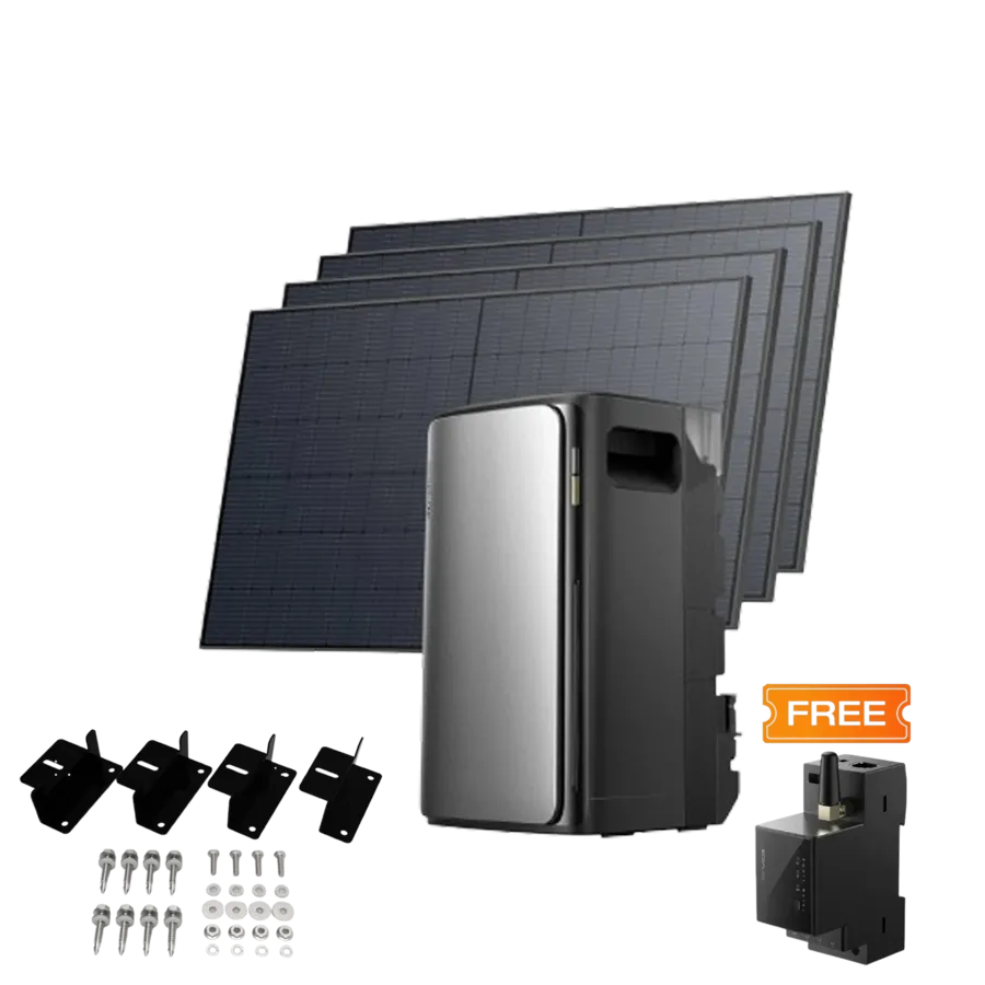 Комплект EcoFlow STREAM ULTRA/Solar Panel 4*400/Система креплений EcoFlow Rigid Solar Panel Mounting Feet/Умный счетчик Smart Meter