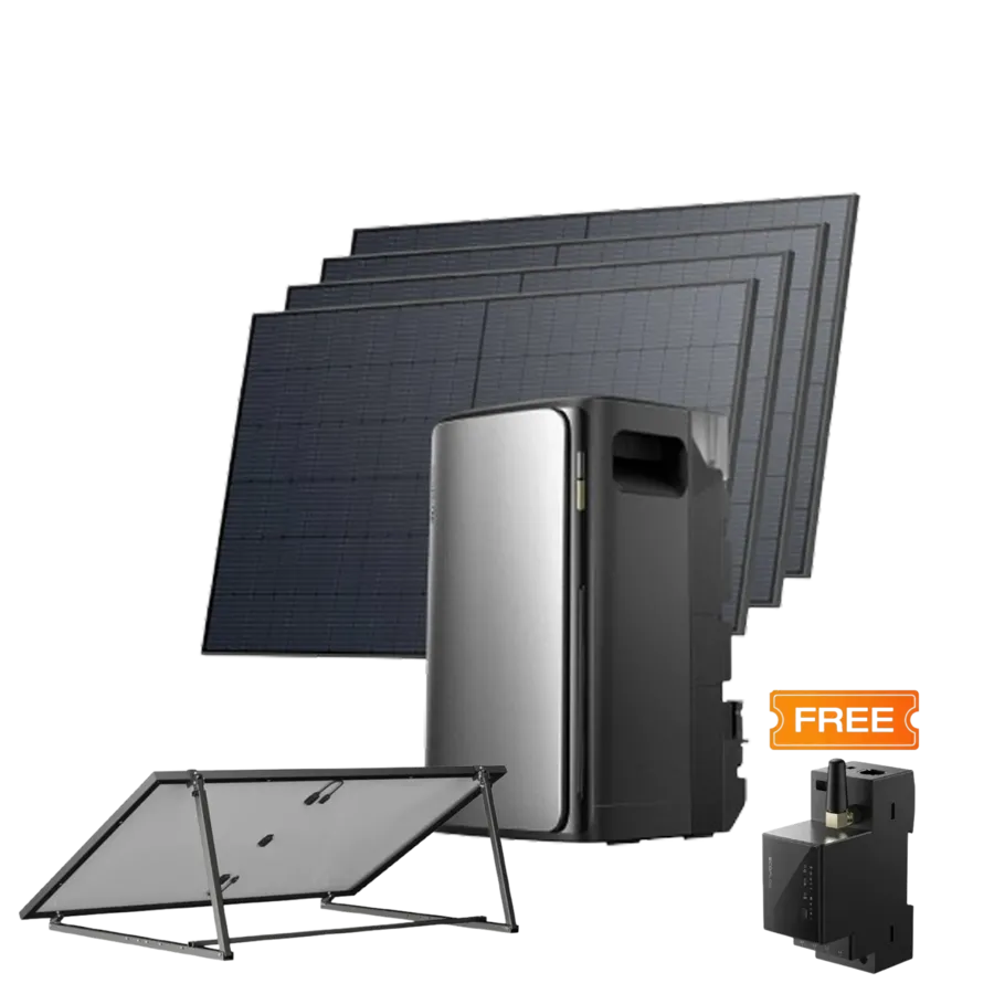 Комплект EcoFlow STREAM ULTRA/Solar Panel 4*400/Регулируемый кронштейн для солнечных панелей/Умный счетчик Smart Meter